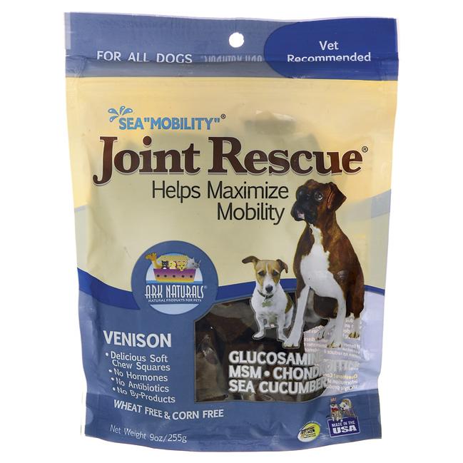Ark Naturals Sea Mobility Joint Rescue Soft Chew Squares - Venison 9 oz Package Dog Health
