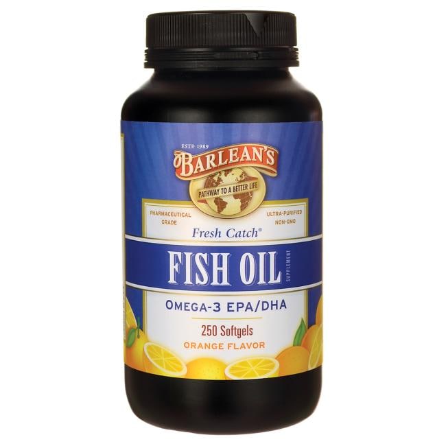 Barlean's Fish Oil Orange Flavor 250 Soft Gels Essential Fatty Acids