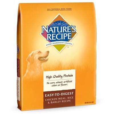 Nature's Recipe Easy to Digest Chicken Meal, Rice & Barley Dry Dog Food 30 lb
