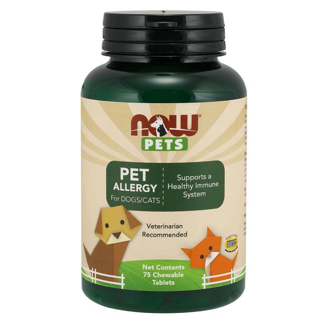 NOW Foods Pet Allergy For Dogs/Cats 75 Chewables