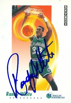 Randy White autographed Basketball Card (Dallas Mavericks) 1991 Skybox No.65