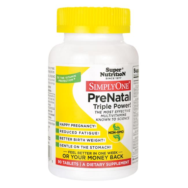 Super Nutrition Simply One Prenatal Triple Power 90 Tabs Prenatal Vitamins