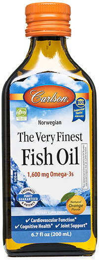 Very Finest Fish Oil Orange 500 ml by Carlson Labs