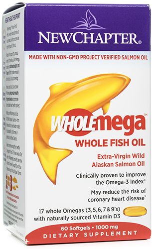 Wholemega Whole Fish Oil 1,000 mg 120 Softgels by New Chapter