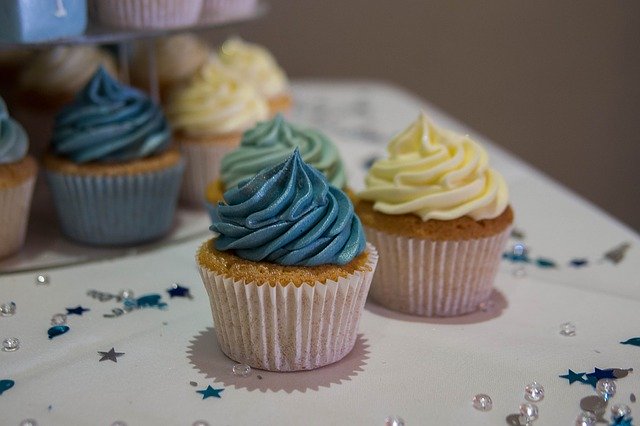 cupcake, blue cupcake, blue cake