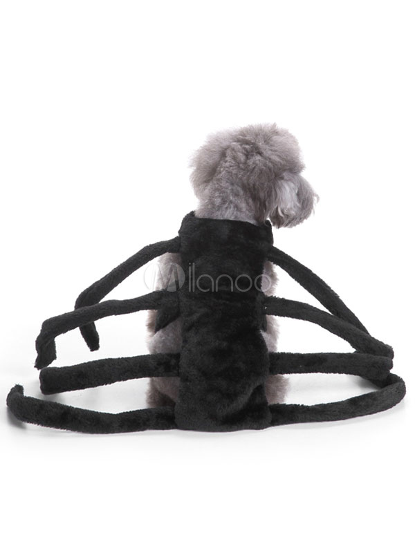 Dog Spider Halloween Costume Black Flannel Top