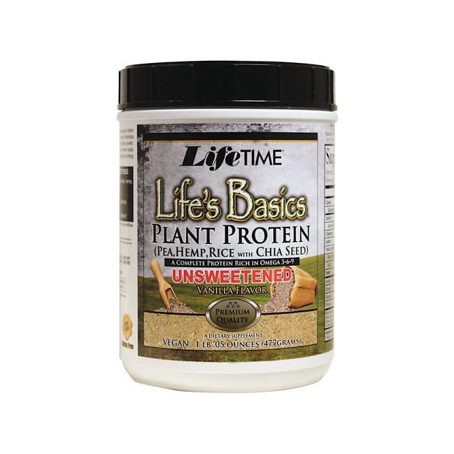 Lifetime Vitamins Plant Protein Unsweetened Vanilla 16.05 oz Powder