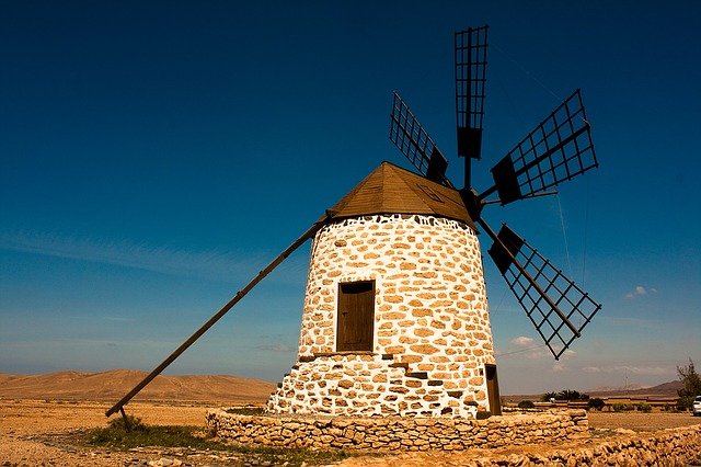 windmill, fuerteventura, tefia