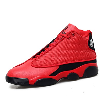 High-Cut Upper Lace-Up Round Toe Trendy Mens Basketball Shoes