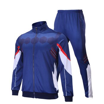 2019 New Tracksuit Men Football Jerseys Custom Sublimation Soccer Set Running Jacket Men Gym Running Jogging Track Suit