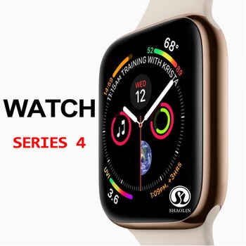 50%off Smart Watch Series 4 SmartWatch case for apple 5 6 7 iPhone Android Smart phone heart rate monitor pedometor (Red Button)