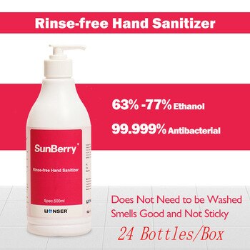 Antiseptic Hand Sanitizer Rinse Free 75% Ethanol Liquid For Hospital Family 500ml/Bottle Warehouse Wholesale Delivery