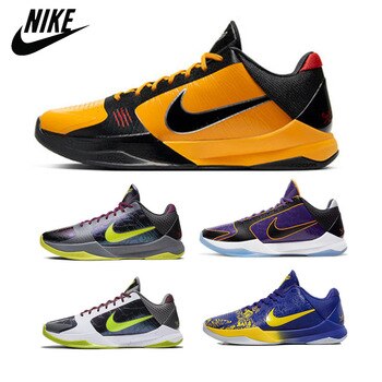 Official original Nike Kobe 5 ZK5 Men's sports shoes Kobe fifth generation basketball shoes Size 40-46 CD4991-700-001-100-500