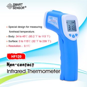 SMART SENSOR HF120 2 In 1 Infrared Body Forehead IR Thermometer Electronic Non-contact Baby Infrared Temperature instrument Gun