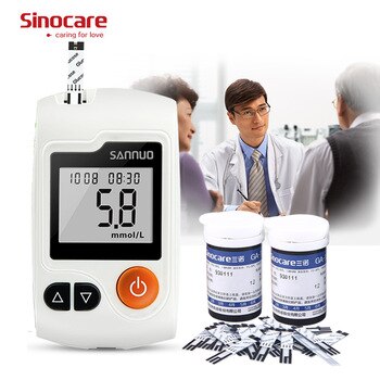 medical devices glucometer Sinocare GA-3 Diabetes Glucose Meter & Test Strips Lancets Glucometro Medical Blood Sugar Monitor