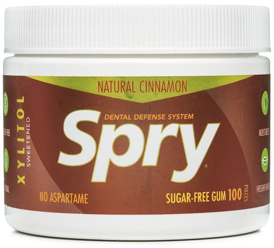 Spry Xylitol Gum Cinnamon 100 Pieces by Xlear
