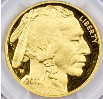 2011Buffalo .999 gold 1 ounce coin graded with PF70