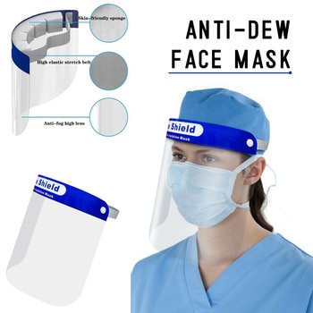 50PCS Transparent Anti Droplet Dust-proof Protect Full Face Covering Mask Safety Protection Visor Shield Stop The Flying Spit