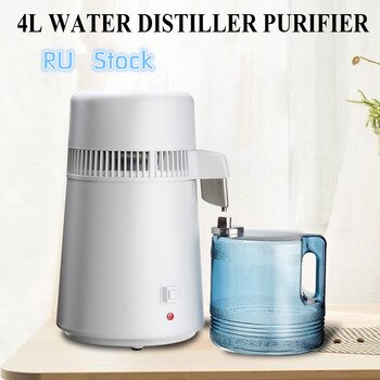 750W 4L Pure Water Distiller Water Purifier Container Stainless Steel Water Filter Device Household Distilled Water 110V/220V