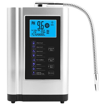 Alkaline Water Ionizer generator Machine Purifier Produces pH 3.5-10.5 Alkaline Acid Up to -650mV ORP LCD Touch Water Filter