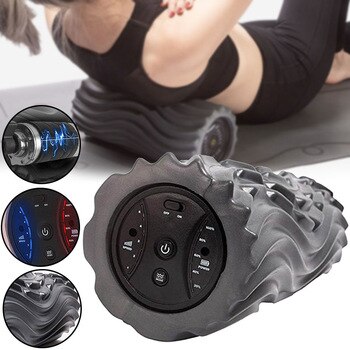 Electric Yoga Column Foam Shaft Muscle Relax Stovepipe Vibration Massage Pain Relieve Roller WHShopping
