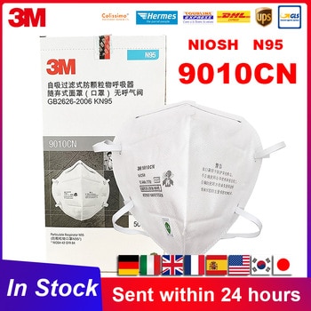 N95 Mask 3M 9010 9010CN KN95 Mascarilla Particulate Protective Safety Disposable Headband Face Mouth Mask 3M Original In Stock