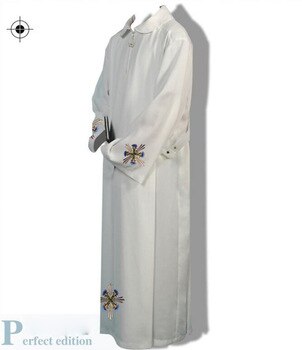 Priest clothing religious costume Roman Catholic priest father great white Catholic costume Church Gown Robe