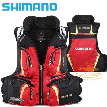 SHIMANO Fishing Life Jacket Night Reflected Life Vest Multi-function Buoyancy Life Vest 120Kg Outdoors Swimming Sea Life Jacket