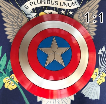 The Avengers weapon 57cm Captain America Shield 1:1 Steve Rogers ABS model Metal Shield Cosplay Halloween Prop(Slight blemish)