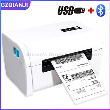 USB Bluetooth Thermal Label Barcode Printer 110mm 4 inch Label Barcode Printer USB Port Work with paypal Etsy Ebay USPS Labels