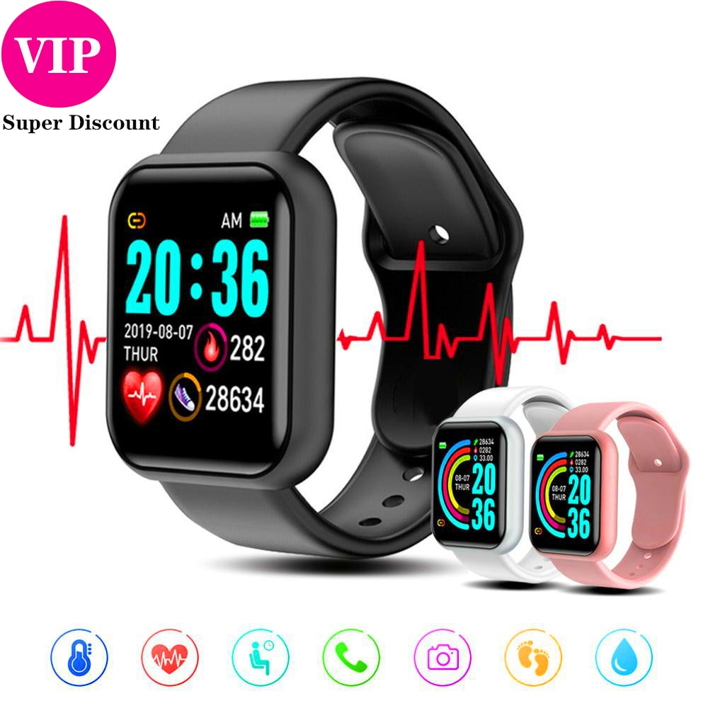 Y68 Smartwatch Women Men Sport Bluetooth Smart Band Heart Rate Monitor Blood Pressure Fitness Tracker Bracelet for Android IOS