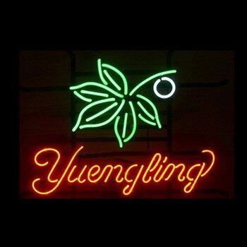 Yuengling Marijuana Weeds Leaf Neon Sign Handmade Real Glass Tube Beer Bar KTV Shop Store Pub Hotel Display Neon Signs 17"X14"