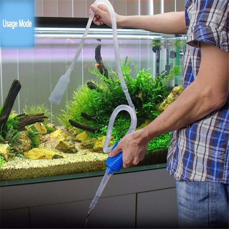 1Pc Semi-automatic Aquarium Clean Vacuum Water Change Changer Gravel Aquarium Simple Fish Tank Vacuum Siphon Pump Cleaner