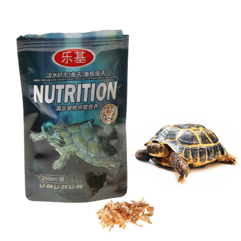 250ml/bag Shrimp Dry Feed Water Turtle Brazilian Tortoise Turtles Food Calcium Supplement Fish Tank Freshwater Dried Shrimps