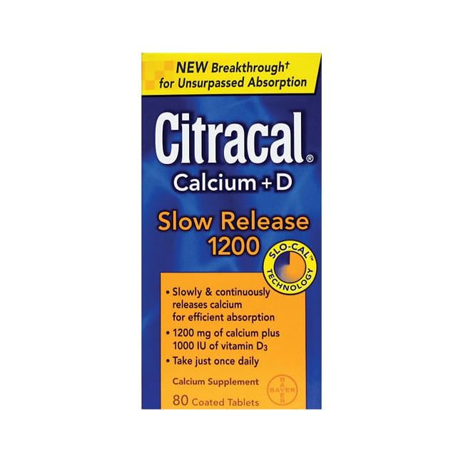 Citracal Calcium + D Slow Release 80 Tabs Bone Health