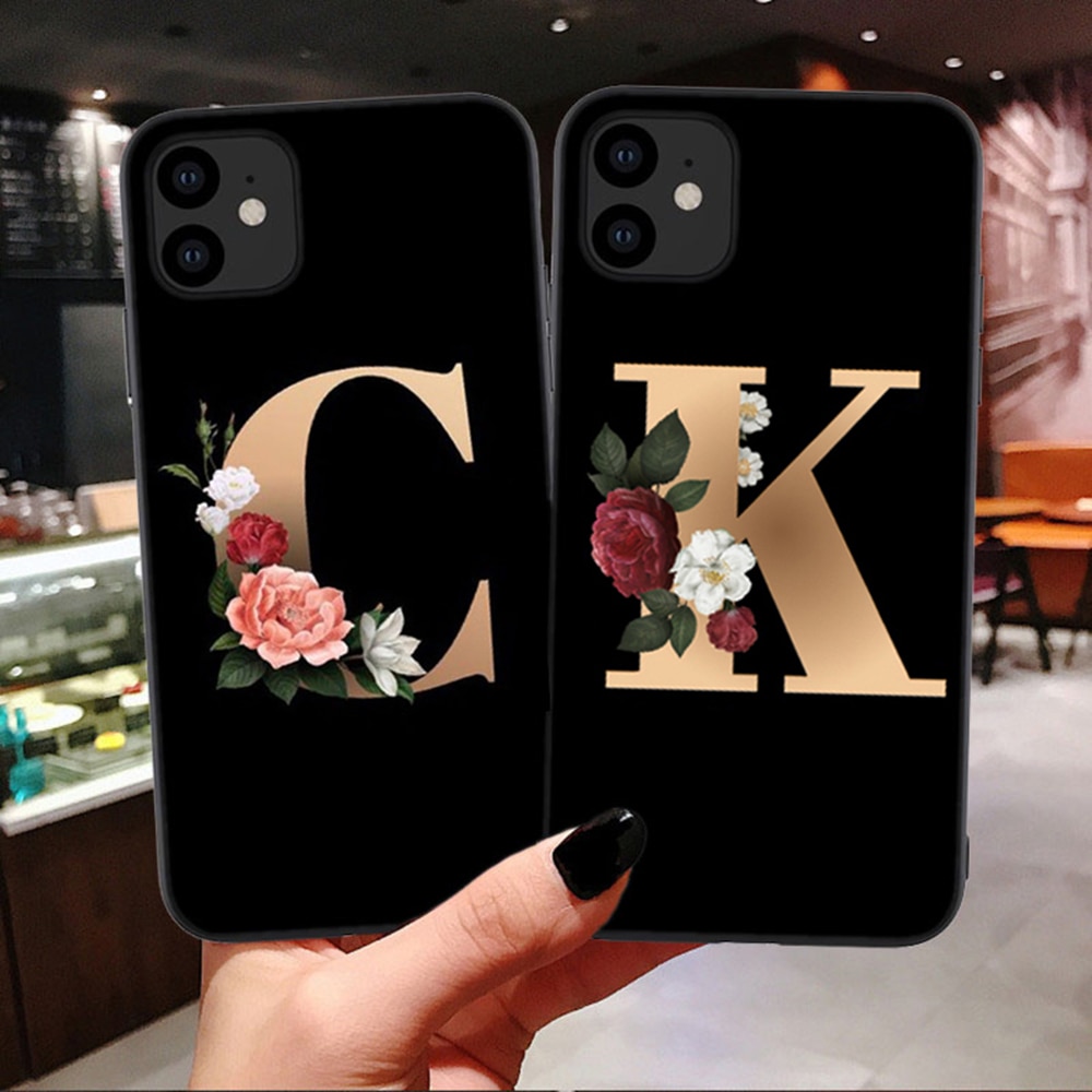 For Samsung Galaxy M30 M30S M31 M31S M40 M51 Customized Flower Letter Silicone Mobile Phone Cover Case