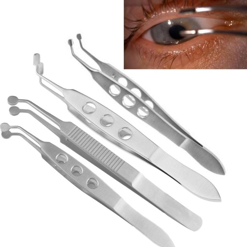 Ophthalmic Tweezers Clamp Metal Palpebral Gland Massage Meibomian Flap Eyelid Forceps Clip Eye Apparatus Medical Surgery Tool