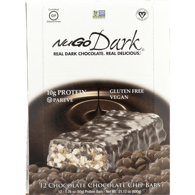 NuGo Nutrition Nugo Bars Dark Chocolate Chip 12 Bars Protein